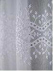 Perdea tulle brodat, alb