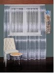Perdea tulle brodat alb
