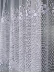 Perdea tulle brodat alb