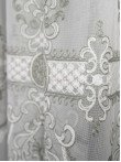 Perdea tulle brodat alb,gri Perdea tulle brodat alb,gri