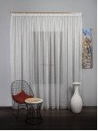 Perdea tulle brodat alb,negru