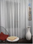 Perdea tulle brodat alb,negru