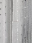 Perdea tulle brodat alb,negru