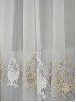 Perdea tulle brodat auriu
