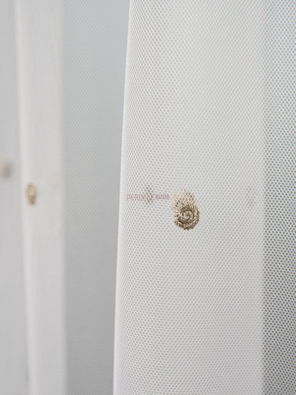 Perdea tulle brodat bej