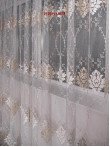 Perdea tulle brodat,crem,bej