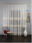 Perdea tulle brodat, crem