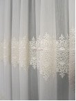 Perdea tulle brodat, crem