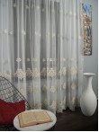 Perdea tulle brodat crem