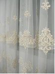Perdea tulle brodat crem