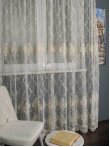Perdea tulle brodat crem