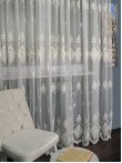 Perdea tulle brodat crem