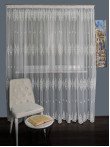 Perdea tulle brodat crem