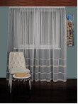 Perdea tulle brodat crem