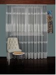 Perdea tulle brodat, crem