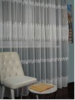 Perdea tulle brodat, crem