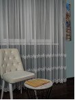 Perdea tulle brodat, crem