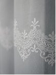 Perdea tulle brodat, crem