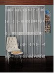 Perdea tulle brodat, crem