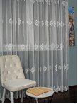 Perdea tulle brodat, crem