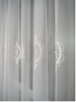 Perdea tulle brodat, crem