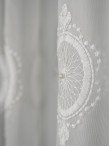 Perdea tulle brodat, crem