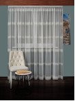 Perdea tulle brodat, crem
