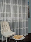 Perdea tulle brodat, crem