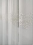 Perdea tulle brodat, crem