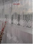 Perdea tulle brodat,crem