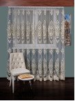 Perdea tulle brodat crem/auriu