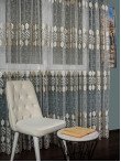 Perdea tulle brodat crem/bej