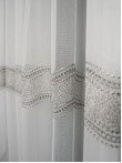 Perdea tulle brodat gri