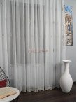 Perdea tulle brodat, ivoire/ crem