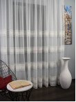 Perdea tulle brodat, ivoire