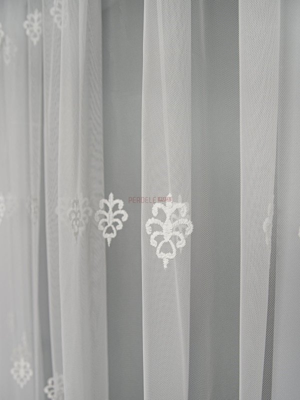 Perdea tulle brodat ivoire