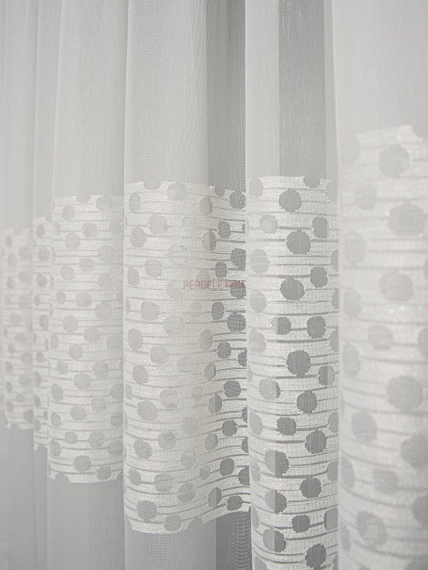 Perdea tulle brodat ivoire