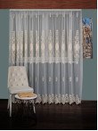 Perdea tulle brodat ivoire/auriu