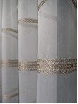 Perdea tulle brodat ivoire/auriu