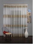 Perdea tulle brodat ivoire/bej