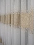 Perdea tulle brodat ivoire/bej