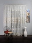 Perdea tulle brodat ivoire,bej