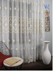 Perdea tulle brodat ivoire,bej