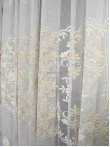 Perdea tulle brodat ivoire,bej