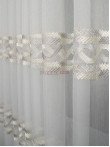 Perdea tulle brodat, ivoire/GRI