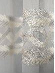 Perdea tulle brodat, ivoire/GRI