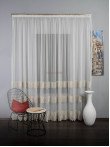Perdea tulle brodat, ivoire/crem