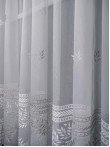 Perdea tulle brodat ivoire/gri