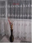 perdea tulle crem/auriu