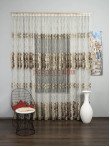 Perdea tulle crem,maro